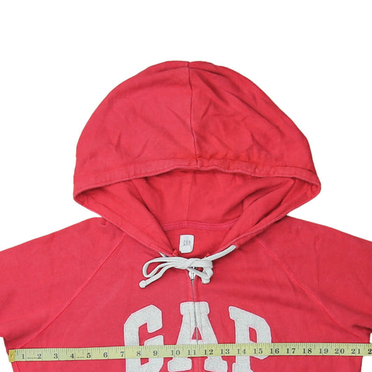Womens UK Size M Gap Red Full Zip Hoodie