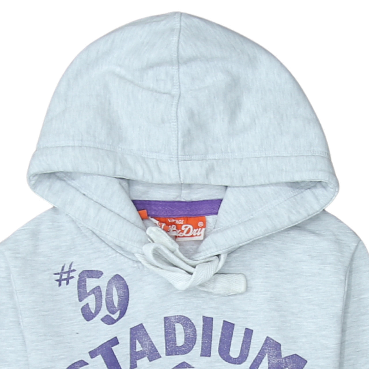 Womens UK Size XS Superdry Grey Pullover Hoodie
