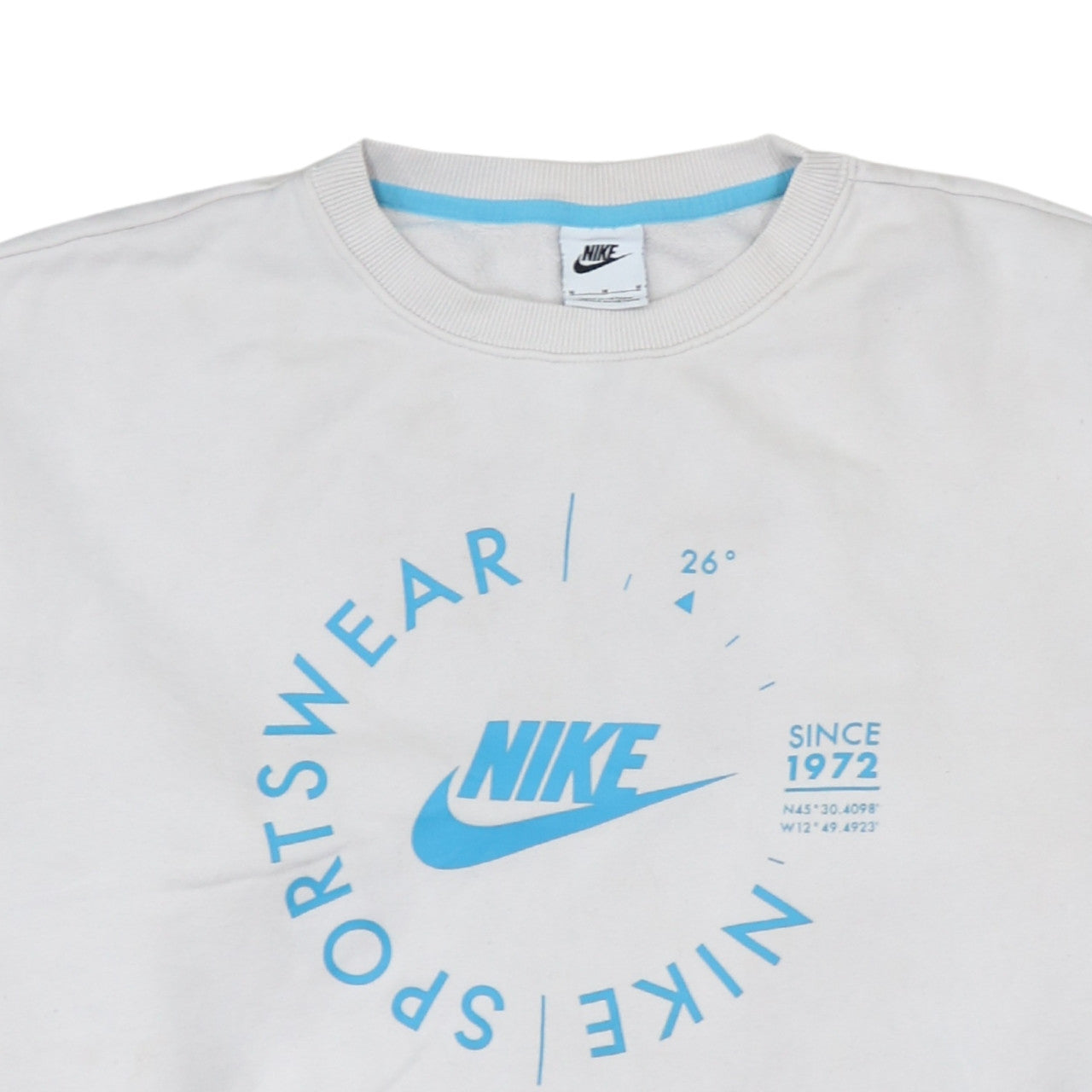 Mens UK Size M Nike White Pullover Sweatshirt