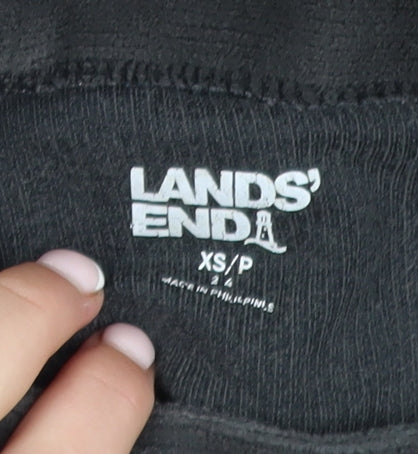 Womens UK Size XS Lands' End Ankle Black Leggings