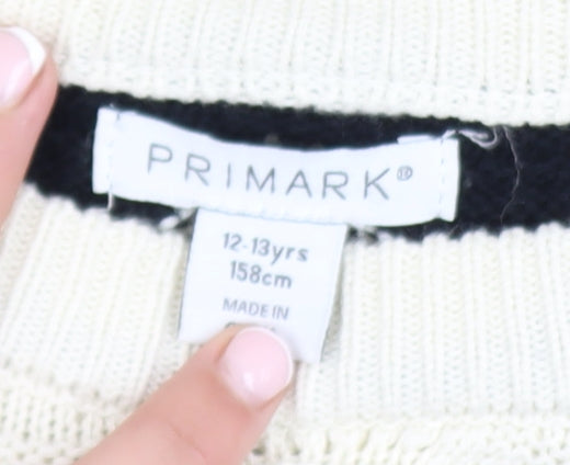Girls UK Size 12-13 Years Primark Black Pullover Jumper