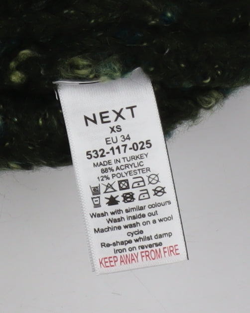 Womens UK Size XS NEXT Green Pullover Jumper