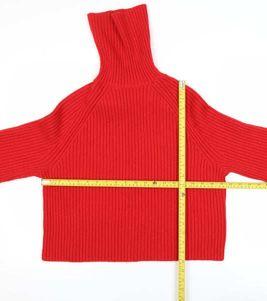 Womens UK Size S H&M Red Pullover Jumper