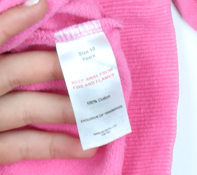 Girls UK Size 10 Years Barbie Pink Pullover Sweatshirt