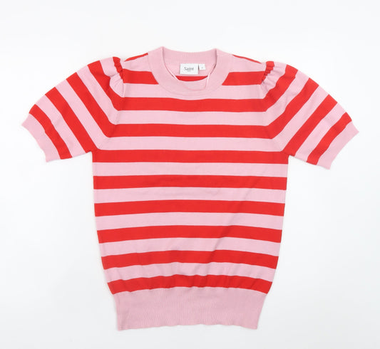 Womens UK Size S Saint Tropez Pink Pullover Jumper