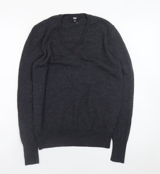 Womens UK Size M Uniqlo Black Pullover Jumper
