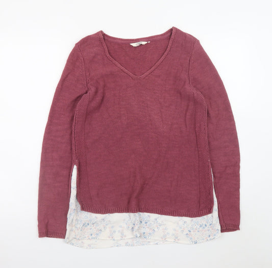 Womens UK Size 8 FatFace Pink Pullover Jumper