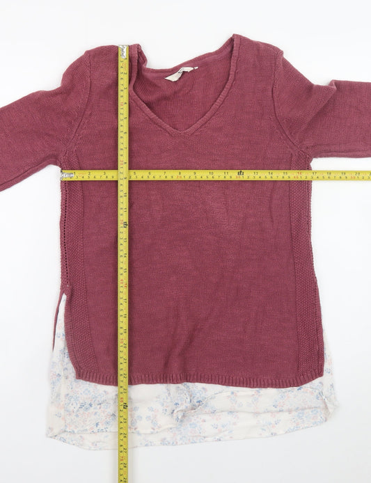Womens UK Size 8 FatFace Pink Pullover Jumper