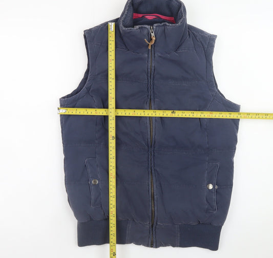 Womens UK Size 10 Fat Face Blue Puffer Jacket