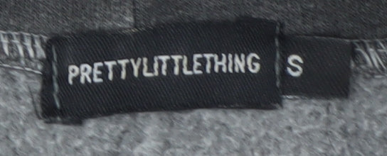 Womens UK Size S PRETTYLITTLETHING Grey Pullover Hoodie