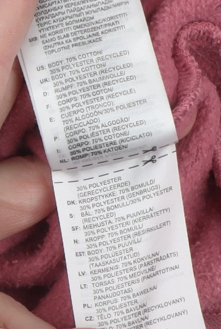 Womens UK Size 14 adidas Pink Pullover Hoodie