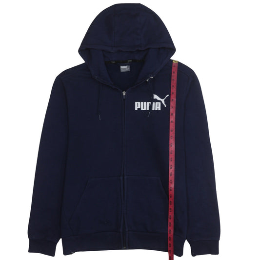 Mens UK Size L PUMA Blue Full Zip Hoodie