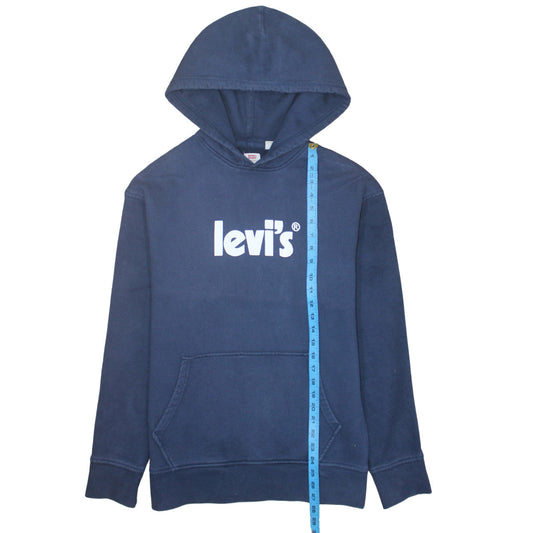 Mens UK Size M Levi's Blue Pullover Hoodie