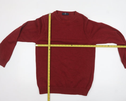 Mens UK Size S Marks and Spencer Red Pullover Jumper