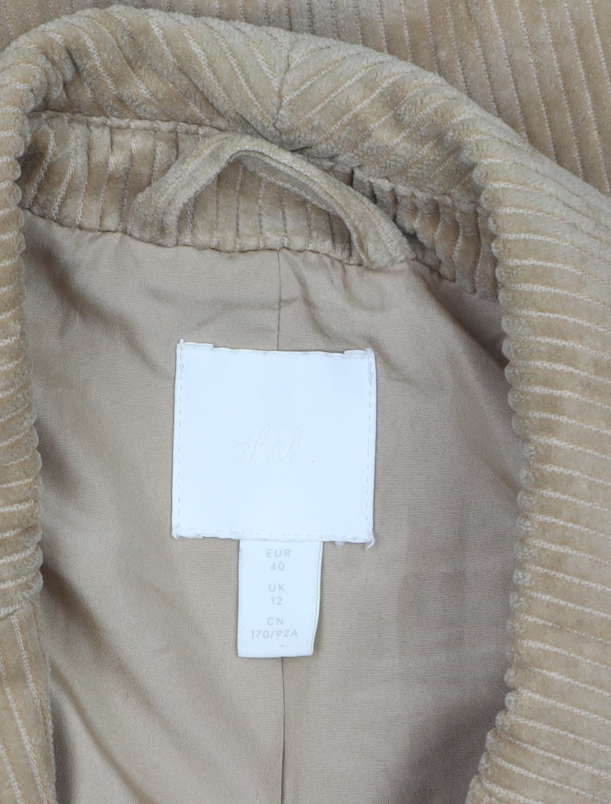Womens UK Size 12 H&M Regular Beige Blazer