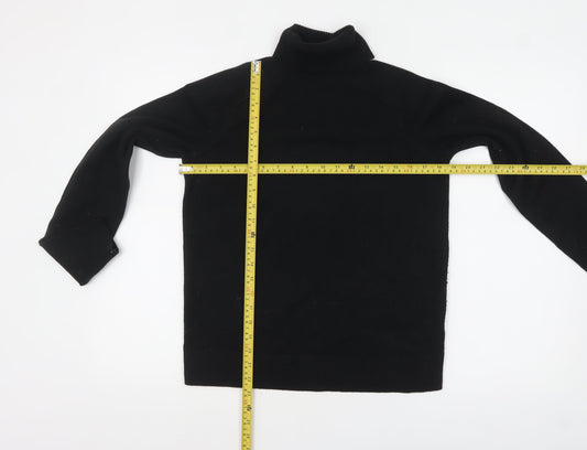 Marks and Spencer Women's Black Roll Neck Jumper Size S