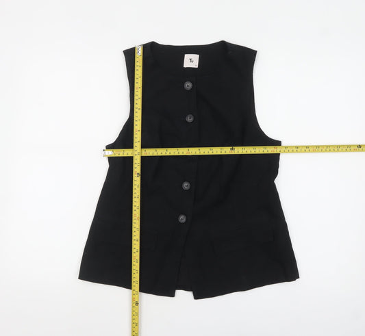 Womens UK Size 12 TU Regular Black Suit Waistcoat