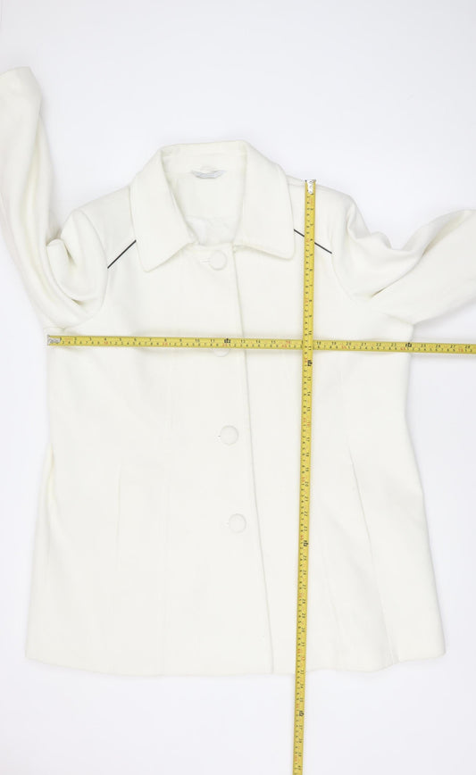 Womens UK Size 22 Special Collection White Overcoat