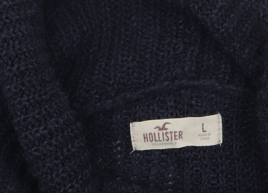 Womens UK Size L Hollister Blue Pullover Jumper