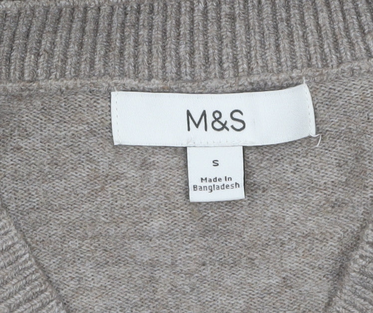 Womens UK Size S Marks and Spencer Beige Pullover Jumper