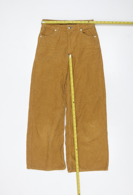 Womens UK Size 4 H&M Regular Fit Casual Brown Trousers