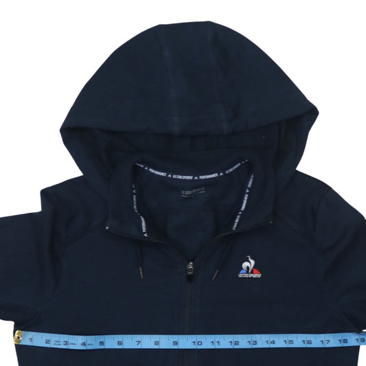 Mens UK Size S le coq sportif Blue Full Zip Hoodie