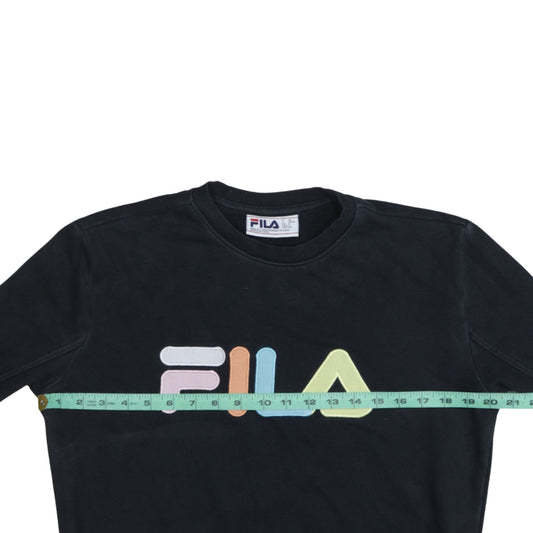 Womens UK Size S FILA Black Pullover Sweatshirt