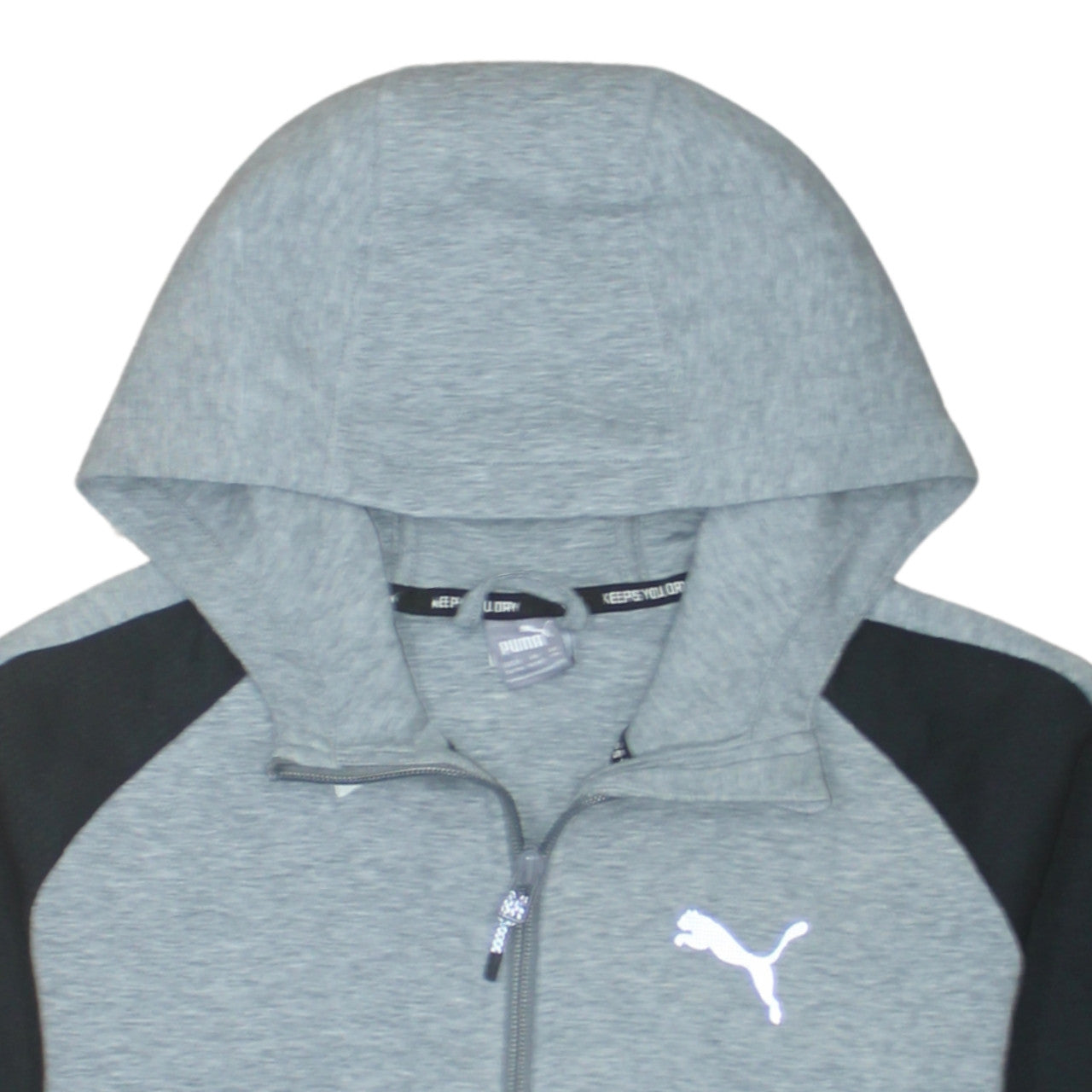Additional view of Puma boys’ grey full zip hoodie 15-16 years activewear sweatshirt