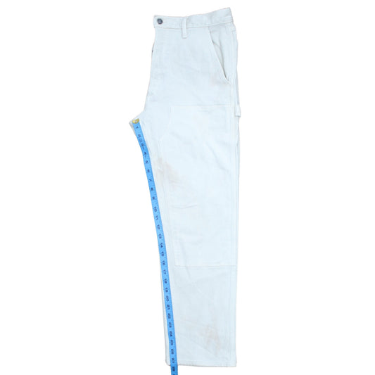 Mens UK Size M Gap Regular Fit Straight White Jeans