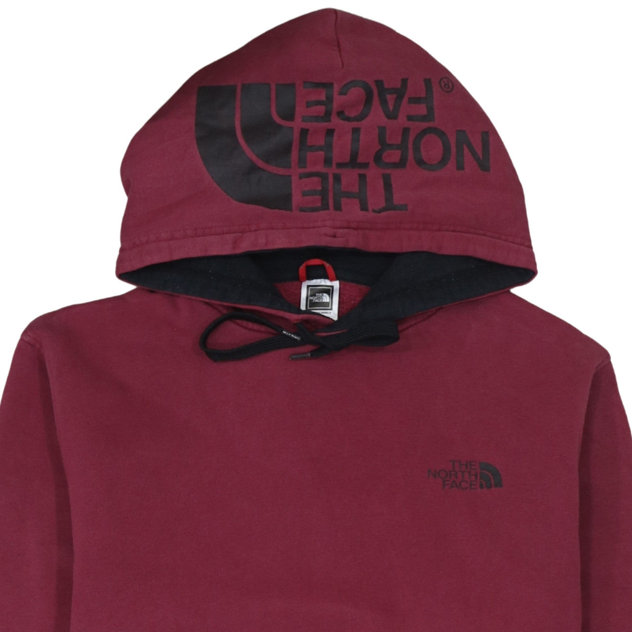 Womens UK Size M The North Face Red Pullover Hoodie