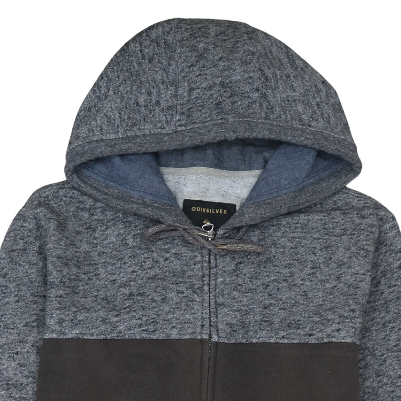 Mens UK Size S Quiksilver Grey Full Zip Hoodie