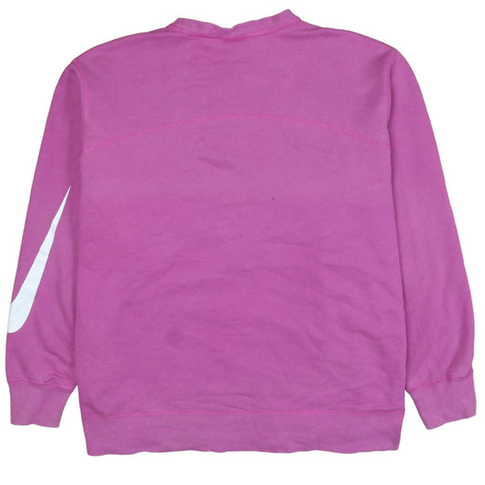 Womens UK Size L Nike Pink Pullover Sweatshirt
