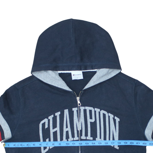 Mens UK Size XL Champion Blue Full Zip Hoodie