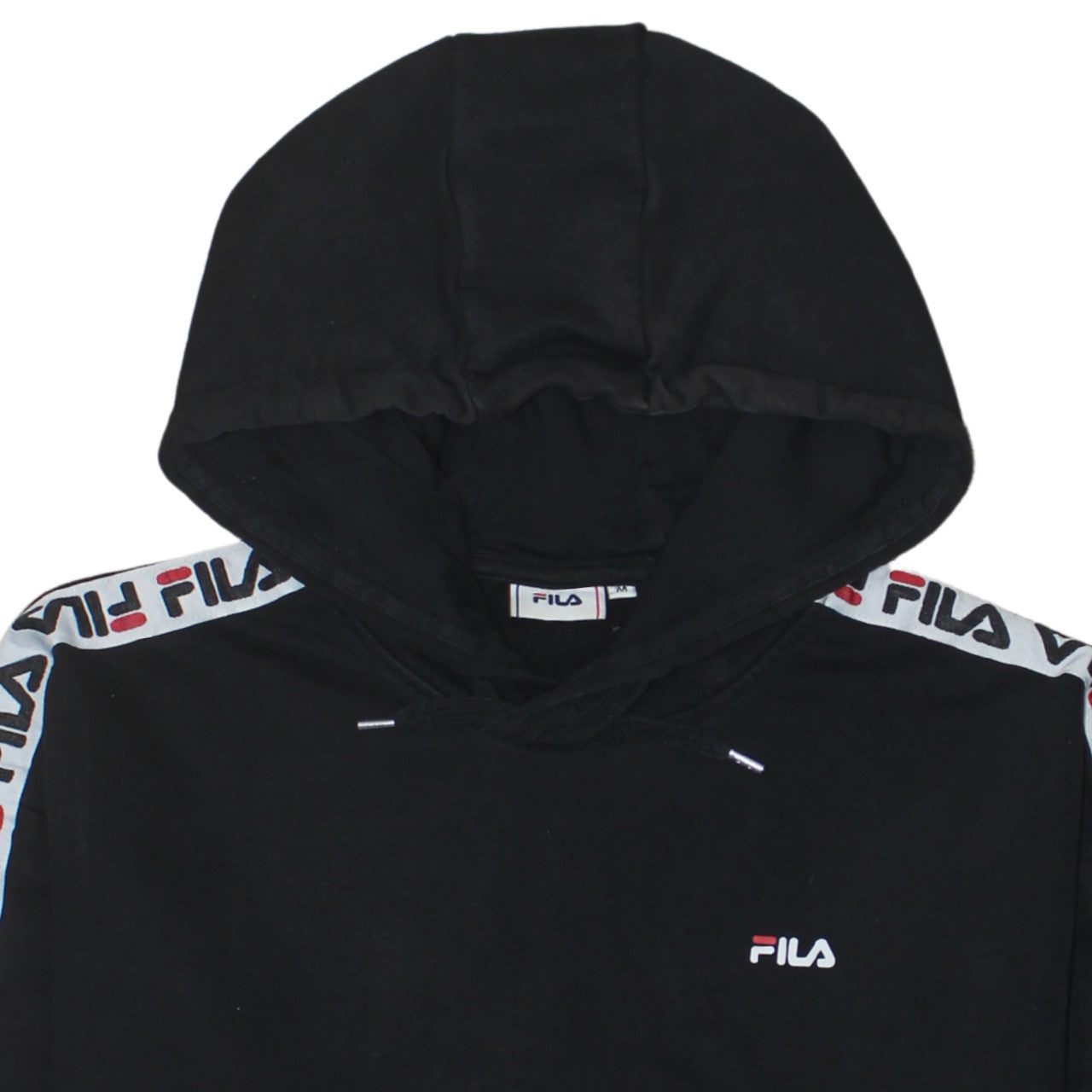 Mens UK Size S FILA Black Pullover Hoodie