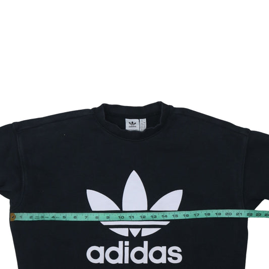 Womens UK Size 12 adidas Black Pullover Sweatshirt
