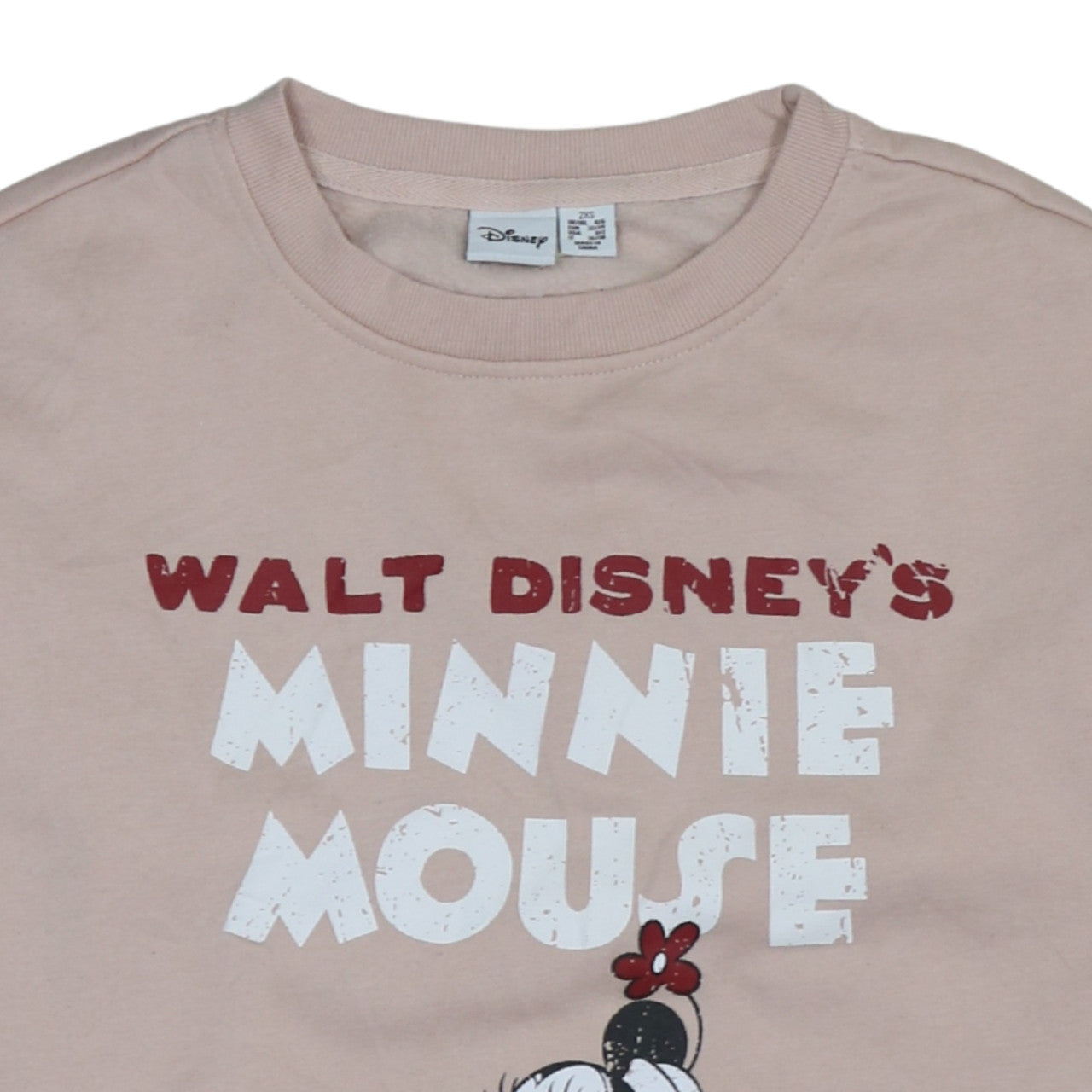 Womens UK Size 2XS Disney Beige Pullover Sweatshirt
