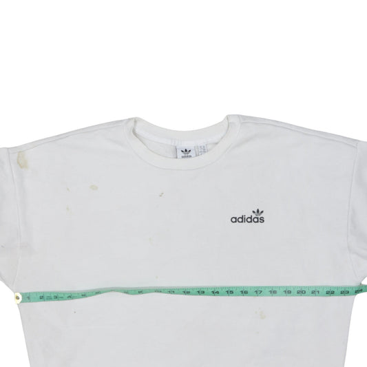 Womens UK Size 14 adidas White Pullover Sweatshirt