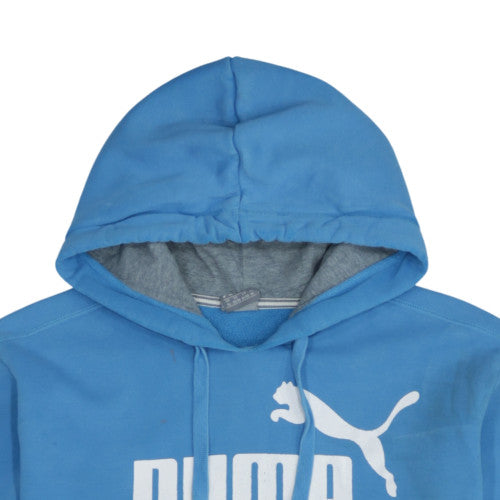 Mens UK Size XL PUMA Blue Pullover Hoodie