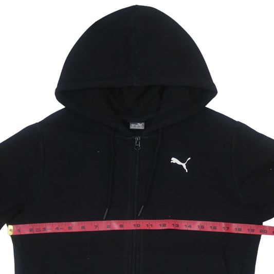 Womens UK Size S PUMA Black Full Zip Hoodie