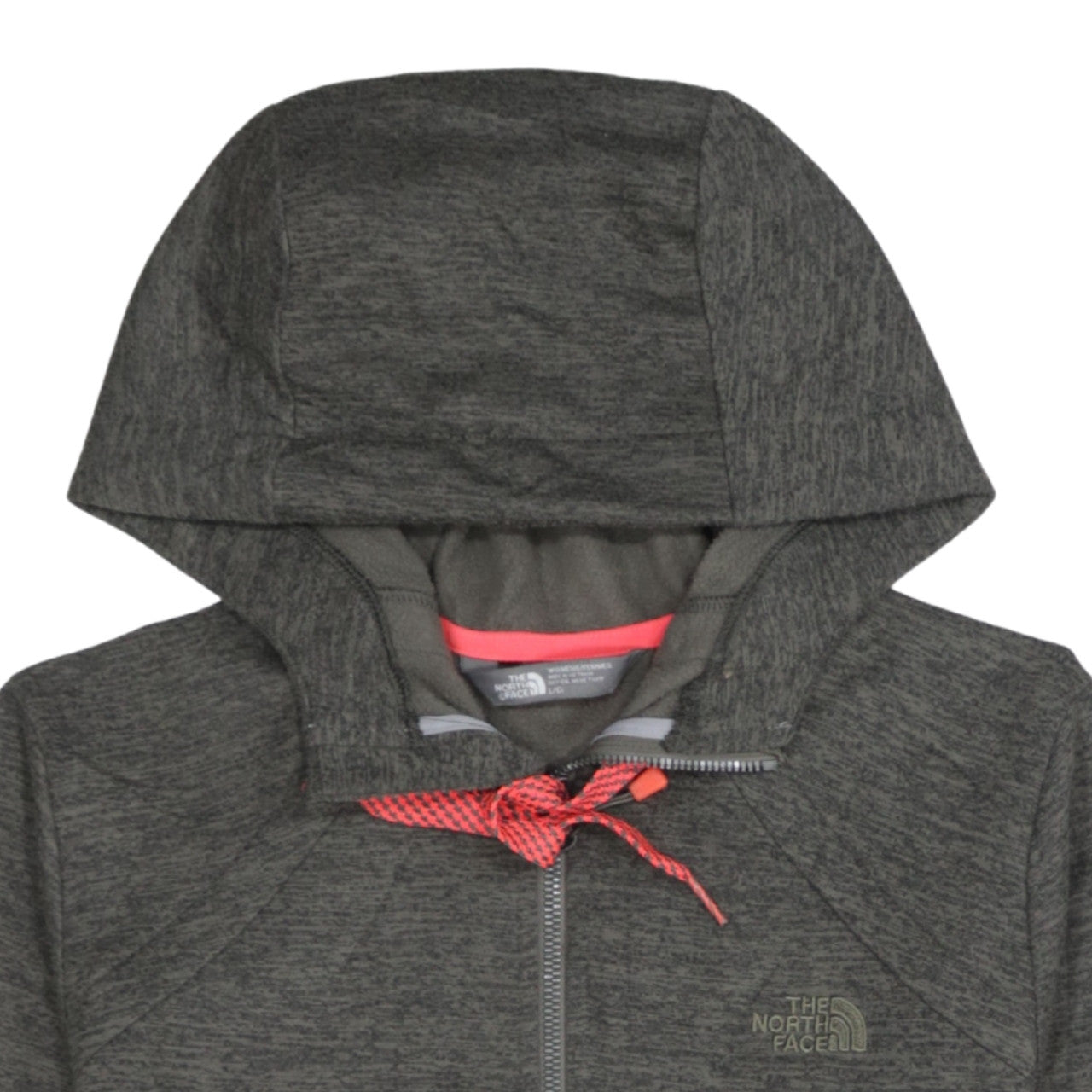 Womens UK Size L The North Face Grey Full Zip Hoodie