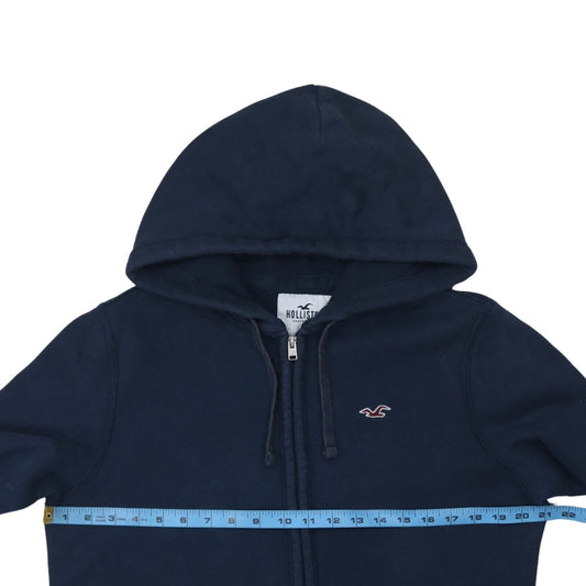 Mens UK Size S Hollister Blue Full Zip Hoodie