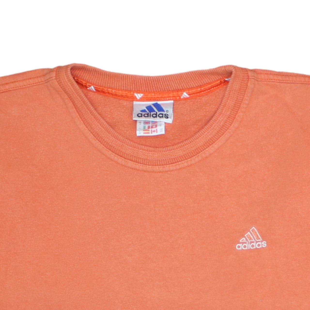 Womens UK Size 14 adidas Orange Pullover Sweatshirt