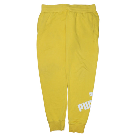 Womens UK Size L PUMA Regular Fit Jogger Yellow Trousers