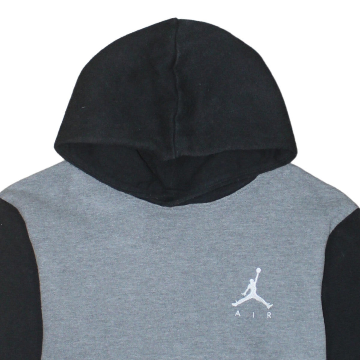 Additional view of Jordan boys’ grey black pullover hoodie 12-13 years cotton blend air logo