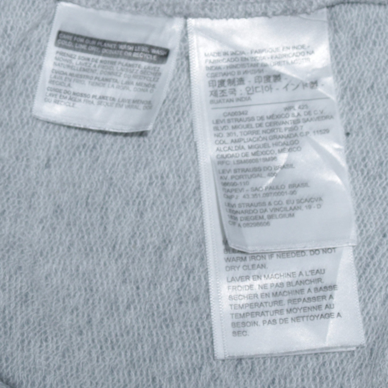 Mens UK Size XS Levi's Grey Pullover Hoodie
