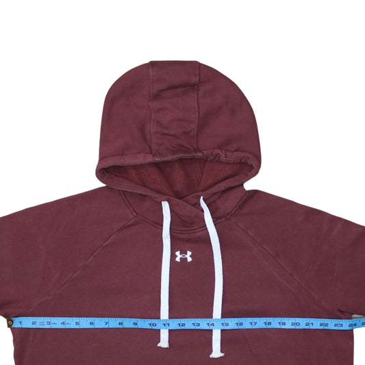Womens UK Size L Under armour Red Pullover Hoodie