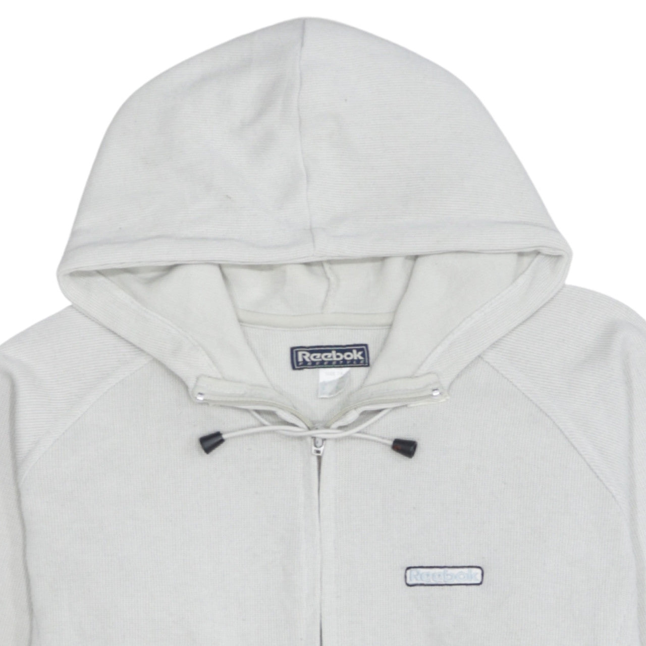 Womens UK Size L Reebok White Full Zip Hoodie