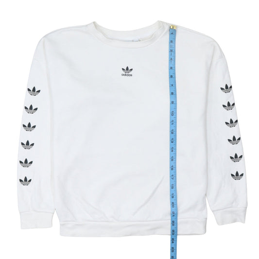 Womens UK Size 8 adidas White Pullover Sweatshirt