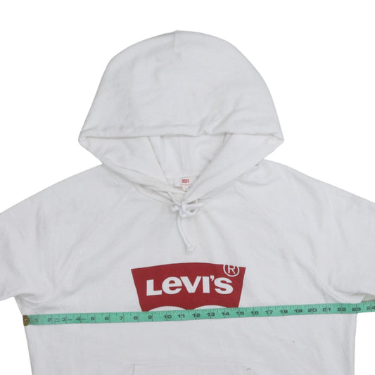 Mens UK Size M Levi's White Pullover Hoodie
