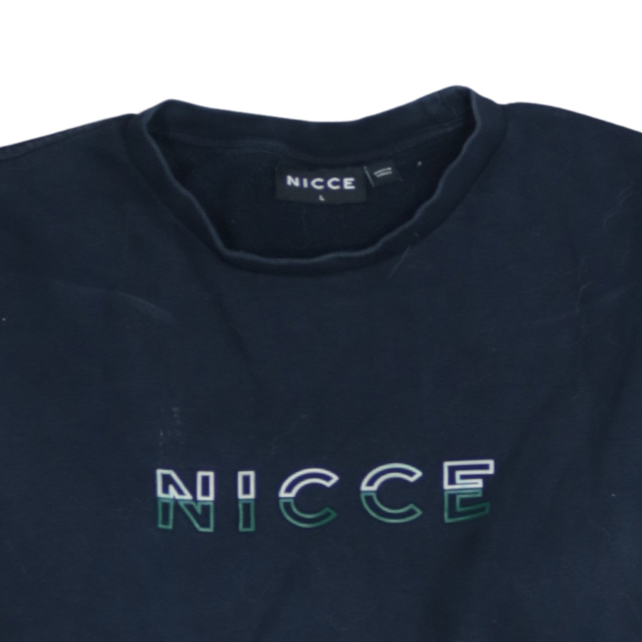 Mens UK Size L NICCE Blue Pullover Sweatshirt